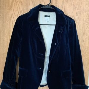 J Crew Blue Velvet Blazer